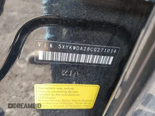 2012 Kia Sorento SX with VIN 5XYKWDA28CG271014, listed as a IAAI auction lot 41401638 with 135,772 mi miles. Bid and sale history available at carsss.com. Image 9.