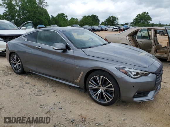 2018 Infiniti Q60 Luxe with VIN JN1CV7EK9JM200535, listed as a Copart auction lot 54583145 with 44,048 mi miles and Salvage Title. Bid and sale history available at carsss.com. Image 4.