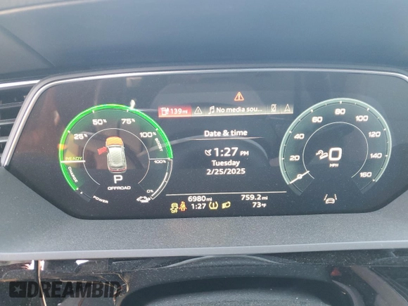 2023 Audi e-tron Chronos with VIN WA1VABGE2PB025202, listed as a Copart auction lot 89198375 with 6,980 mi miles and Salvage title. Bid and sale history available at DreamBid. Image 9.