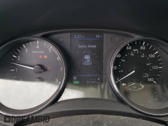 2018 Nissan Rogue S with VIN 5N1AT2MT1JC819560, listed as a Copart auction lot 53821785 with 57,197 mi miles and Salvage Title. Bid and sale history available at carsss.com. Image 9.