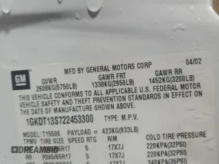 2002 GMC Envoy SLT with VIN 1GKDT13S722453300, listed as a Copart auction lot 45795025 with 158,290 mi miles and Salvage Title. Bid and sale history available at carsss.com. Image 13.