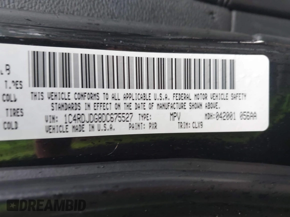 2013 Dodge Durango Crew with VIN 1C4RDJDG8DC675527, listed as a IAAI auction lot 42452197 with 184,981 mi miles and . Bid and sale history available at DreamBid. Image 9.