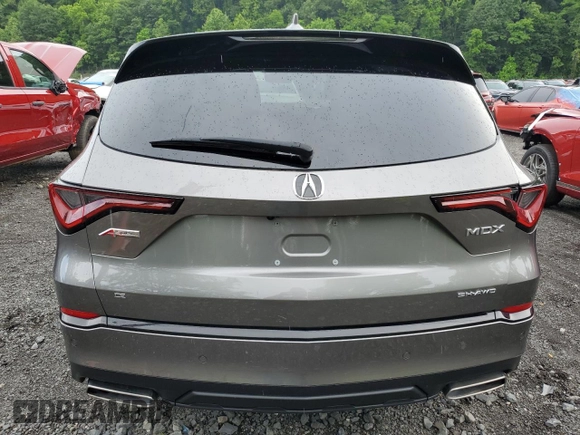 2024 Acura MDX w/A-Spec Package with VIN 5J8YE1H02RL019581, listed as a Copart auction lot 61801205 with 45,297 mi miles and Salvage title. Bid and sale history available at DreamBid. Image 6.