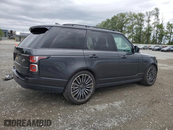 2021 Land Rover Range Rover with VIN SALGR2SU7MA433209, listed as a Copart auction lot 56415095 with 49,088 mi miles and Salvage title. Bid and sale history available at DreamBid. Image 3.