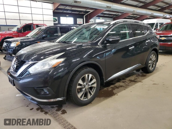 2015 Nissan Murano SL z VIN 5N1AZ2MH3FN217426, wystawiony jako Copart lot #58202205 z przebiegiem 205 879 mil mil oraz Czysty tytuł • Clean title. Historia ofert i sprzedaży dostępna na DreamBid. Obrazek 1.