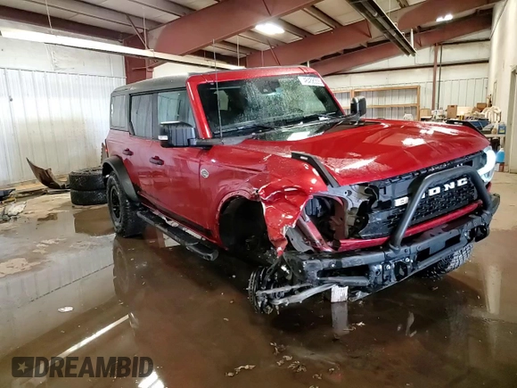 2023 Ford Bronco z VIN 1FMEE5DP1PLB74756, wystawiony jako Copart lot #46458355 z przebiegiem 23 744 mil mil oraz Szkoda całkowita • Salvage title. Historia ofert i sprzedaży dostępna na DreamBid. Obrazek 15.