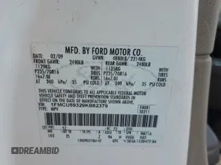 2009 Ford Escape Hybrid z VIN 1FMCU59329KB62379, wystawiony jako Copart lot #67153395 z przebiegiem 110 881 mil mil oraz Czysty tytuł • Clean title. Historia ofert i sprzedaży dostępna na DreamBid. Obrazek 13.