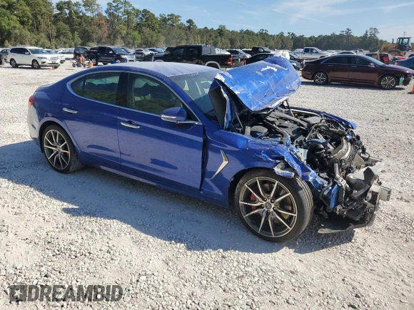 2019 Genesis G70 Advanced with VIN KMTG54LE7KU015008, listed as a Copart auction lot 76293874 with Not provided miles and Salvage title. Bid and sale history available at DreamBid. Image 4.