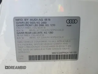 2016 Audi Q5 Premium with VIN WA1C2AFP6GA145155, listed as a Copart auction lot 51244675 with 76,117 mi miles and Salvage Title. Bid and sale history available at carsss.com. Image 14.