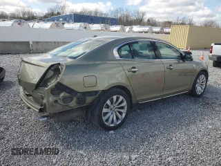 2013 Lincoln MKS with VIN 1LNHL9DKXDG617490, listed as a Copart auction lot 52282775 with 106,663 mi miles and Salvage Title. Bid and sale history available at carsss.com. Image 3.
