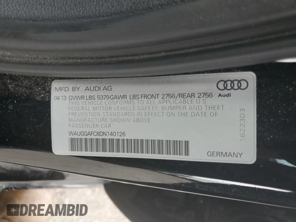 2013 Audi A6 Premium Plus z VIN WAUGGAFC8DN140126, wystawiony jako Copart lot #63704945 z przebiegiem 115 396 mil mil oraz Czysty tytuł • Clean title. Historia ofert i sprzedaży dostępna na DreamBid. Obrazek 12.