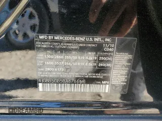 2011 Mercedes-Benz M 350 z VIN 4JGBB5GB5BA676668, wystawiony jako Copart lot #52294505 z przebiegiem Nie podano mil oraz Szkoda całkowita • Salvage title. Historia ofert i sprzedaży dostępna na DreamBid. Obrazek 14.