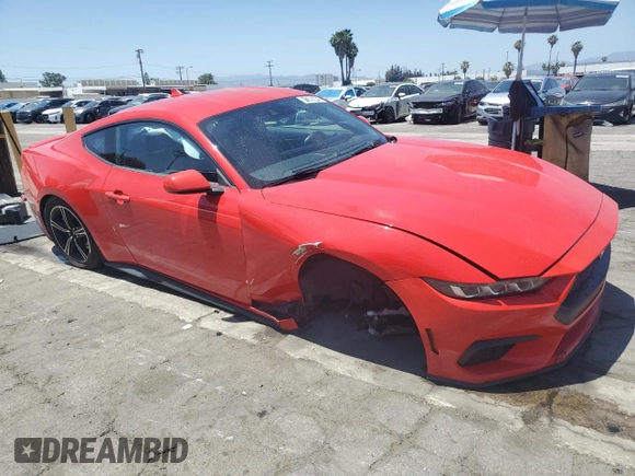 2024 Ford Mustang EcoBoost with VIN 1FA6P8TH5R5133459, listed as a Copart auction lot 61395845 with 27,489 mi miles and Salvage title. Bid and sale history available at DreamBid. Image 4.