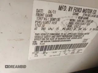 2011 Ford Explorer with VIN 1FMHK7B86BGA94464, listed as a IAAI auction lot 42515402 with 199,154 mi miles and . Bid and sale history available at DreamBid. Image 9.