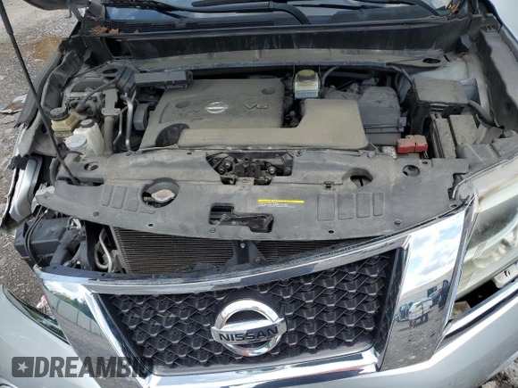 2014 Nissan Pathfinder S with VIN 5N1AR2MM3EC708795, listed as a Copart auction lot 62829595 with 107,707 mi miles and Salvage title. Bid and sale history available at DreamBid. Image 12.