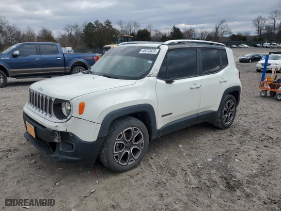 2016 Jeep Renegade Limited with VIN ZACCJADT5GPC84864, listed as a Copart auction lot 48073825 with 131,310 mi miles and Salvage Title. Bid and sale history available at carsss.com. Image 1.