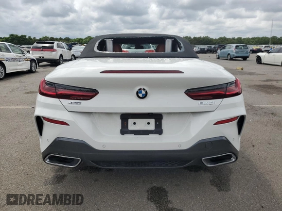 2024 BMW 8 Series 840i with VIN WBADZ4C08RCN02225, listed as a Copart auction lot 63132815 with 5,135 mi miles and Salvage title. Bid and sale history available at DreamBid. Image 6.