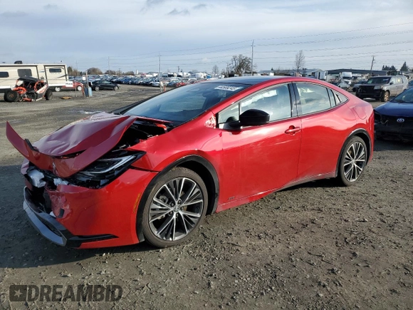2024 Toyota Prius LE with VIN JTDADABU0R3021196, listed as a Copart auction lot 44569245 with 369 mi miles and Salvage Title. Bid and sale history available at carsss.com. Image 1.