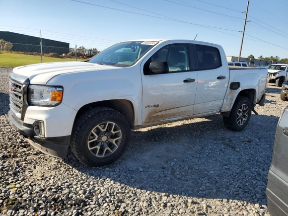 2021 GMC Canyon 4WD AT4 w/Cloth with VIN 1GTG6FEN9M1216062, listed as a Copart auction lot 80932634 with 73,308 mi miles and Salvage Title. Bid and sale history available at carsss.com. Image 1.