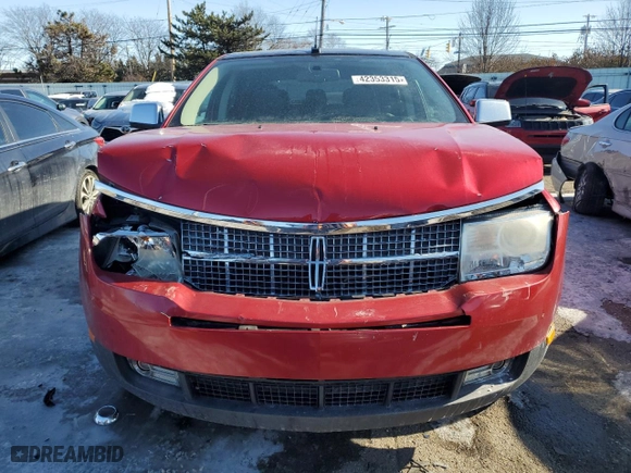 2010 Lincoln MKX with VIN 2LMDJ8JC6ABJ13165, listed as a Copart auction lot 42353315 with 191,270 mi miles and Salvage Title. Bid and sale history available at carsss.com. Image 5.