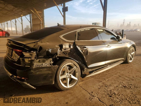 2018 Audi A5 Sportback Premium with VIN WAUDNCF52JA004082, listed as a Copart auction lot 87002474 with 84,790 mi miles and Salvage Title. Bid and sale history available at carsss.com. Image 3.