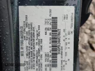 2010 Ford Fusion Hybrid with VIN 3FADP0L34AR278622, listed as a Copart auction lot 59174095 with 138,442 mi miles and Clean title. Bid and sale history available at DreamBid. Image 12.