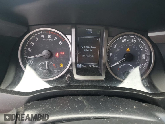 2022 Toyota Tacoma SR with VIN 3TYAX5GN2NT046114, listed as a Copart auction lot 61281875 with 57,726 mi miles and Salvage title. Bid and sale history available at DreamBid. Image 9.