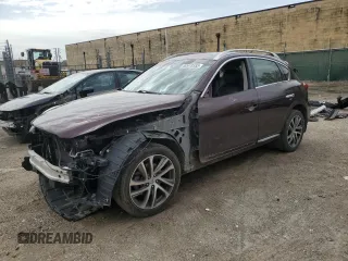 2017 Infiniti QX50 with VIN JN1BJ0RR3HM400097, listed as a Copart auction lot 52618555 with 128,565 mi miles and Salvage Title. Bid and sale history available at carsss.com. Image 1.