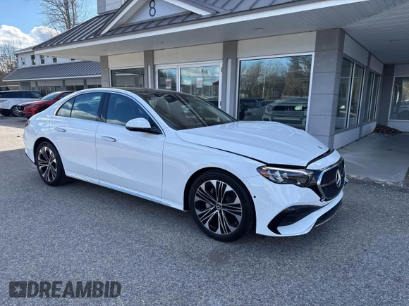2025 Mercedes-Benz E 350 with VIN W1KLF4HB9SA111397, listed as a IAAI auction lot 41761722 with 50 mi miles and . Bid and sale history available at DreamBid. Image 1.