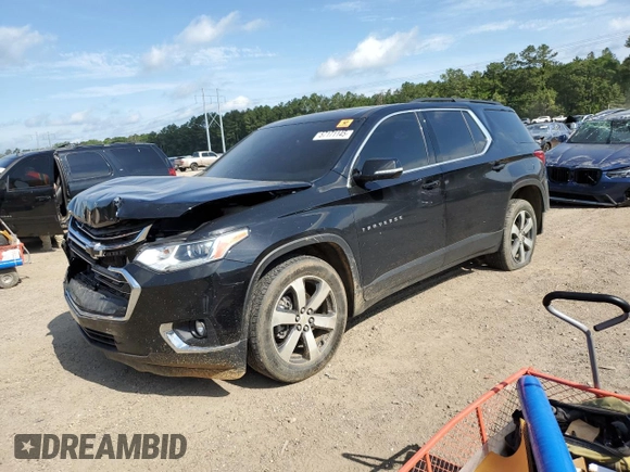 2020 Chevrolet Traverse LT with VIN 1GNERHKW2LJ300026, listed as a Copart auction lot 57171145 with 57,099 mi miles and Salvage title. Bid and sale history available at DreamBid. Image 1.