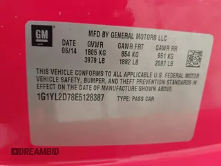 2014 Chevrolet Corvette Z51 3LT with VIN 1G1YL2D78E5128387, listed as a IAAI auction lot 42372075 with 136,632 mi miles and . Bid and sale history available at DreamBid. Image 9.