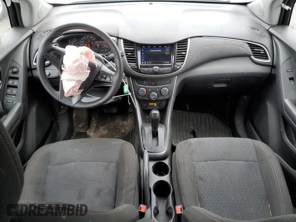 2022 Chevrolet Trax LS with VIN KL7CJNSM9NB504966, listed as a Copart auction lot 46585695 with 75,595 mi miles and Salvage Title. Bid and sale history available at carsss.com. Image 8.