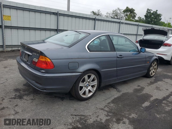 2001 BMW 3 Series 325Ci z VIN WBABN33461JW48543, wystawiony jako Copart lot #58722205 z przebiegiem 188 213 mil mil oraz Szkoda całkowita • Salvage title. Historia ofert i sprzedaży dostępna na DreamBid. Obrazek 3.