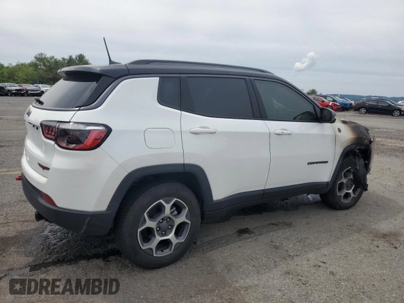 2022 Jeep Compass Trailhawk with VIN 3C4NJDDB9NT159096, listed as a Copart auction lot 58563145 with Not provided miles and Salvage title. Bid and sale history available at DreamBid. Image 3.