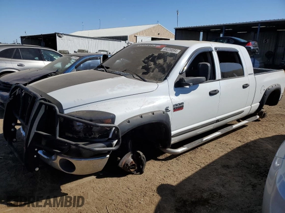 2007 Dodge Ram 2500 SLT with VIN 3D7KR29A97G791291, listed as a Copart auction lot 63494494 with 268,020 mi miles and Clean Title. Bid and sale history available at carsss.com. Image 1.