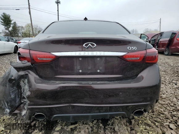 2019 Infiniti Q50 3.0t LUXE with VIN JN1EV7AP7KM512655, listed as a Copart auction lot 52543265 with 68,501 mi miles and Salvage Title. Bid and sale history available at carsss.com. Image 6.