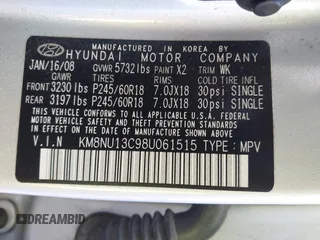 2008 Hyundai Veracruz GLS с VIN KM8NU13C98U061515, выставлен на аукционе IAAI как лот 41856736 с пробегом 165 736 миль миль и . История ставок и продаж доступна на DreamBid. Изображение 9.