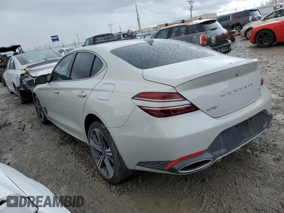 2024 Genesis G70 2.5T with VIN KMTG34SC6RU136838, listed as a Copart auction lot 51304345 with 13,041 mi miles and Salvage title. Bid and sale history available at DreamBid. Image 2.