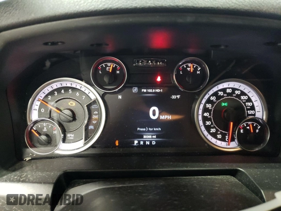 2021 Ram 1500 Warlock z VIN 1C6RR7LT8MS505619, wystawiony jako Copart lot #48246385 z przebiegiem 30 366 mil mil oraz Szkoda całkowita • Salvage title. Historia ofert i sprzedaży dostępna na DreamBid. Obrazek 9.