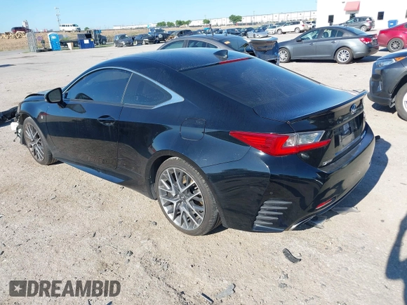 2015 Lexus RC 350 F Sport with VIN JTHHE5BC3F5004742, listed as a IAAI auction lot 42235743 with 108,388 mi miles and . Bid and sale history available at DreamBid. Image 3.