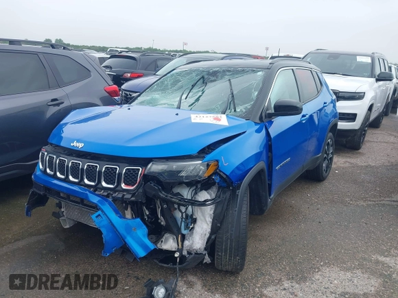 2023 Jeep Compass Limited with VIN 3C4NJDCN2PT523633, listed as a IAAI auction lot 42127582 with Not Provided miles and . Bid and sale history available at carsss.com. Image 2.