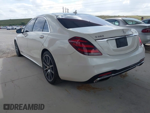 2018 Mercedes-Benz S 560 with VIN WDDUG8GB3JA380620, listed as a IAAI auction lot 41722426 with 94,007 mi miles and . Bid and sale history available at carsss.com. Image 3.