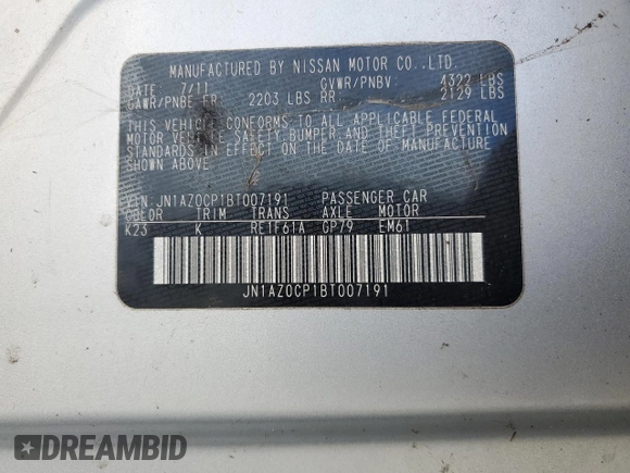 2011 Nissan LEAF SL-e with VIN JN1AZ0CP1BT007191, listed as a Copart auction lot 47877665 with 66,057 mi miles and Clean Title. Bid and sale history available at carsss.com. Image 12.