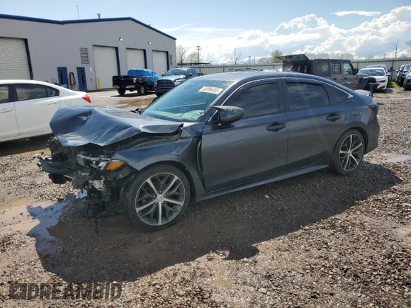 2022 Honda Civic Touring z VIN 2HGFE1F91NH304319, wystawiony jako Copart lot #55896485 z przebiegiem 56 476 mil mil oraz Szkoda całkowita • Salvage title. Historia ofert i sprzedaży dostępna na DreamBid. Obrazek 1.