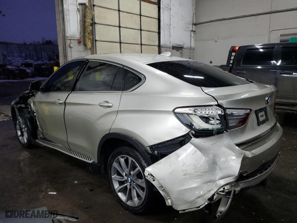 2015 BMW X6 xDrive50i with VIN 5UXKU6C52F0F94320, listed as a Copart auction lot 45142215 with 111,461 mi miles and Salvage Title. Bid and sale history available at carsss.com. Image 2.