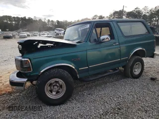 1996 Ford Bronco Custom with VIN 1FMEU15H4TLA04016, listed as a Copart auction lot 76287594 with 0 mi miles and Non Repairable. Bid and sale history available at carsss.com. Image 1.