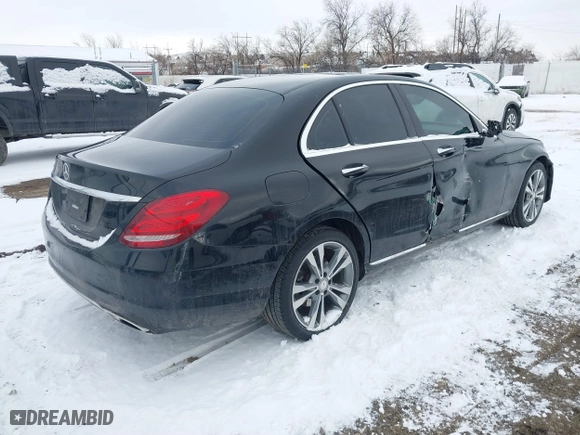 2015 Mercedes-Benz C-Class C 300 with VIN 55SWF4JB9FU048363, listed as a IAAI auction lot 41324130 with 101,595 mi miles. Bid and sale history available at carsss.com. Image 4.