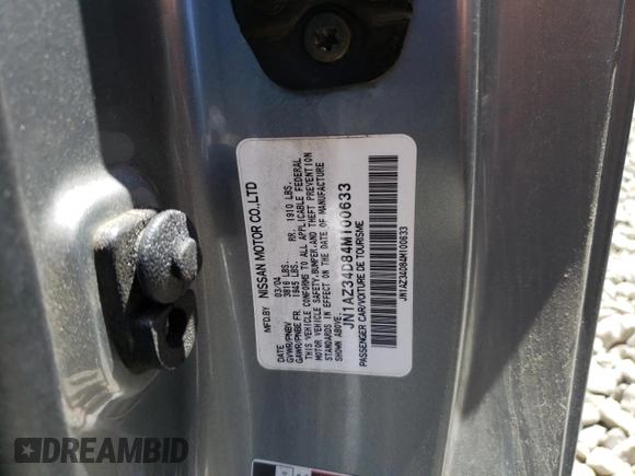 2004 Nissan 350Z Enthusiast with VIN JN1AZ34D84M100633, listed as a Copart auction lot 61036114 with 36,810 mi miles and Salvage Title. Bid and sale history available at DreamBid. Image 12.