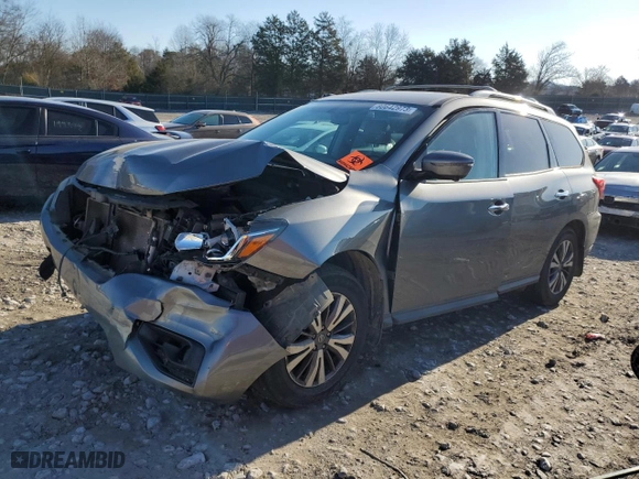 2017 Nissan Pathfinder S with VIN 5N1DR2MM0HC653501, listed as a Copart auction lot 80642973 with 93,074 mi miles and Salvage Title. Bid and sale history available at carsss.com. Image 1.