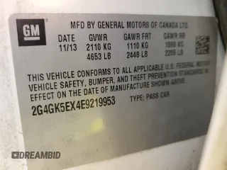 2014 Buick Regal with VIN 2G4GK5EX4E9219953, listed as a Copart auction lot 52736735 with 72,879 mi miles and Salvage Title. Bid and sale history available at carsss.com. Image 13.